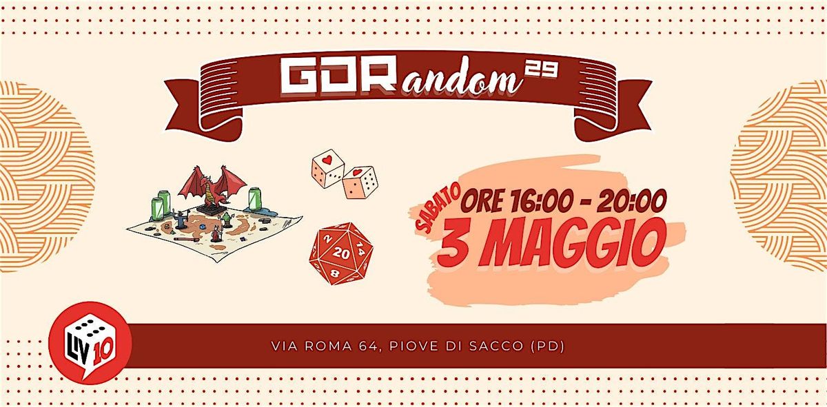 GDRandom -  3 Maggio 2025 | Event in Piove di Sacco | AllEvents