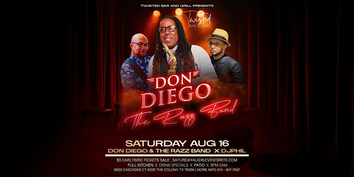 Don Diego & The Razz Band | Saturday, Aug 16, 16 August | Event in The Colony | AllEvents