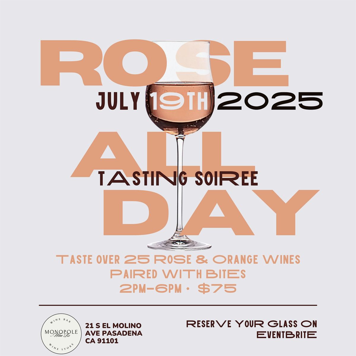 Rosé All Day Soirée, 19 July | Event in Pasadena | AllEvents