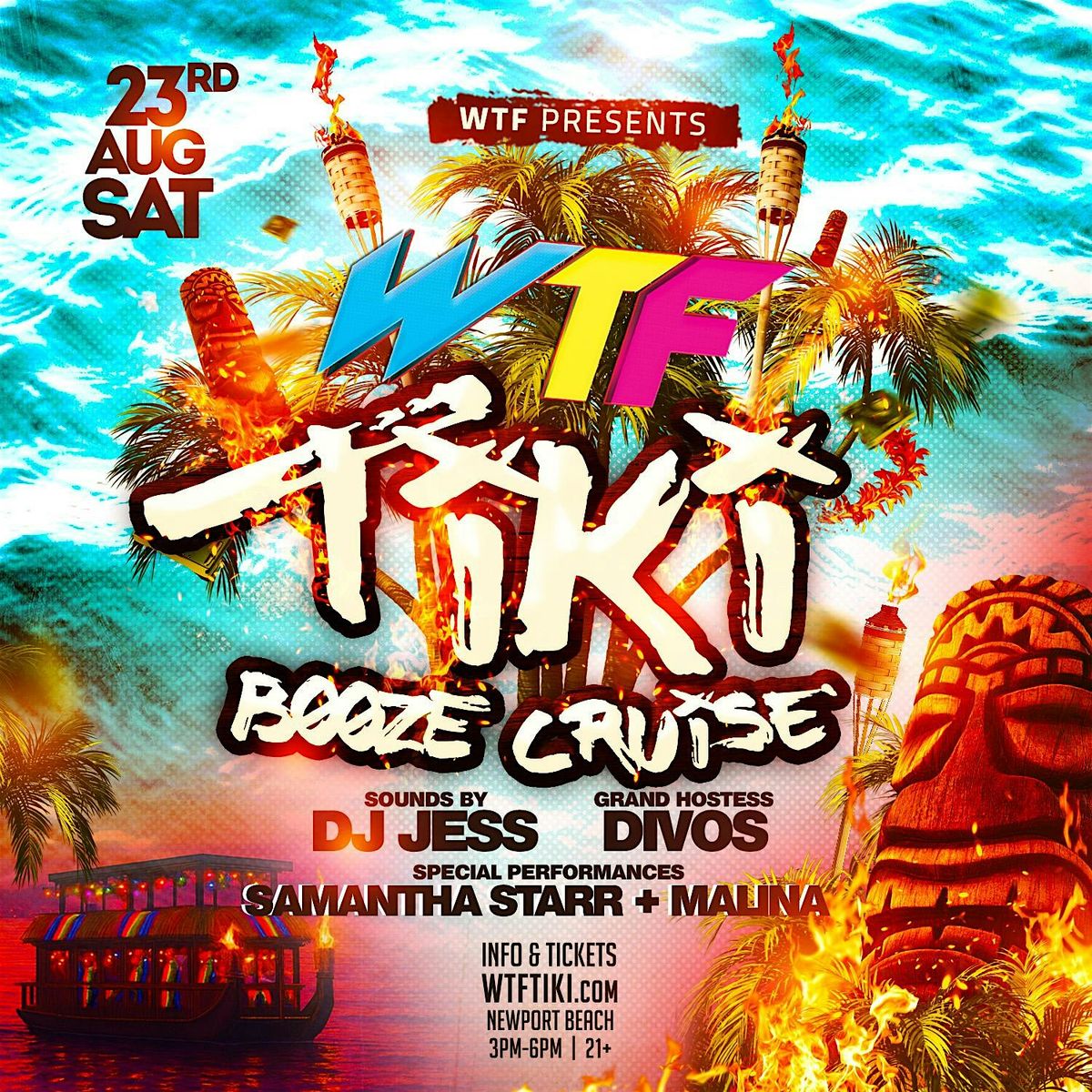WTF Tiki Booze Cruise, 23 August | Event in Newport Beach | AllEvents