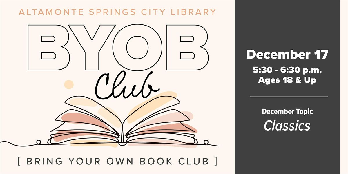 BYOB Club (Bring Your Own Book Club), 17 December | Event in Altamonte Springs | AllEvents