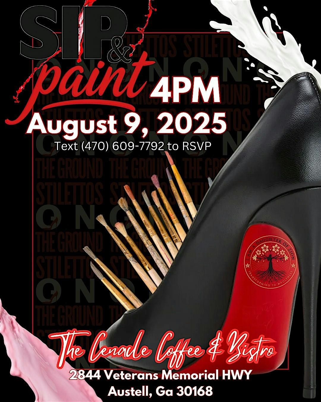 Free Community Sip & Paint in Austell – Stilettos on the Ground (Women only, 9 August | Event in Austell