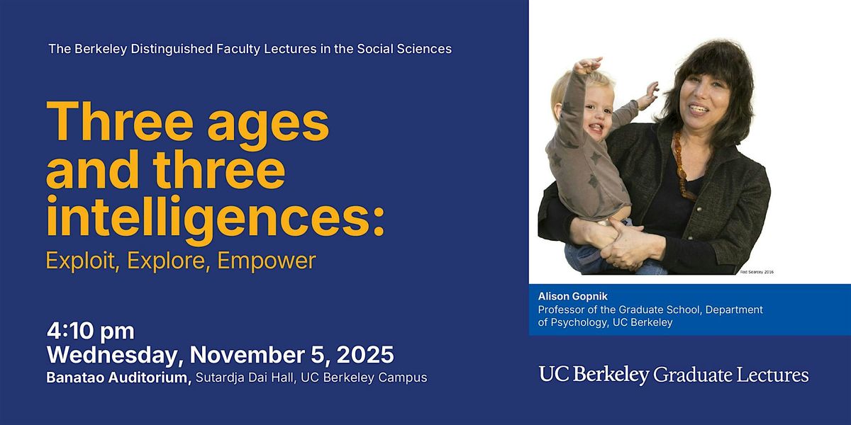 UC Berkeley Distinguished Faculty Lecture with Alison Gopnik, 5 November | Event in Berkeley | AllEvents