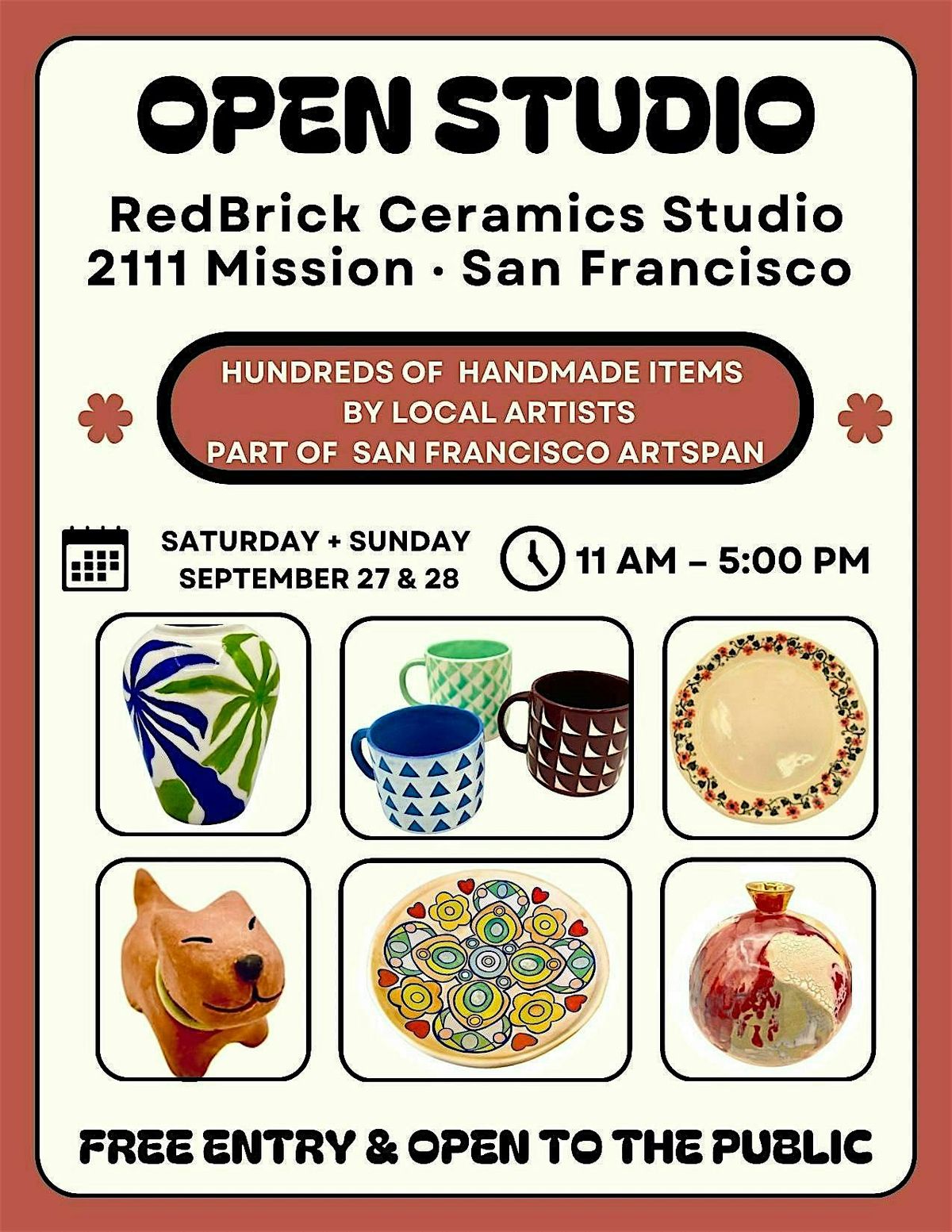 RedBrick Ceramic Studio’s ArtSpan Open Studio & Fundraiser - Saturday, 27 September | Event in San Francisco