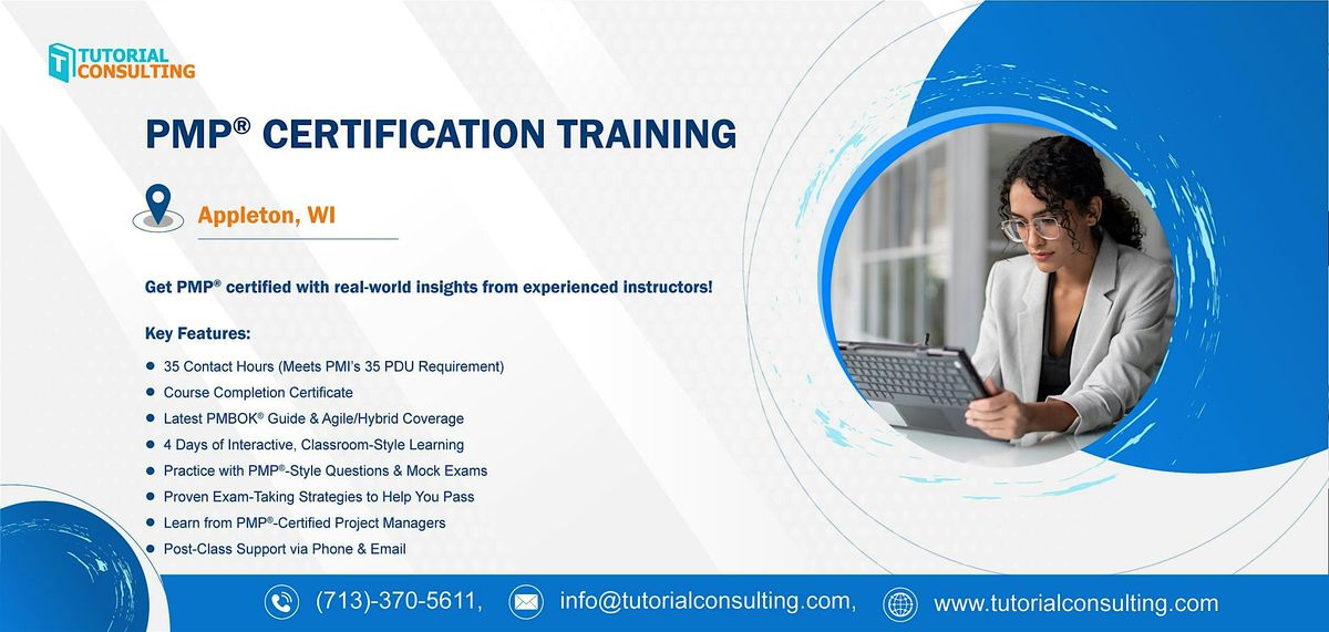PMP® Certification for Working Professionals in Appleton, WI, 23 August | Event in Appleton | AllEvents