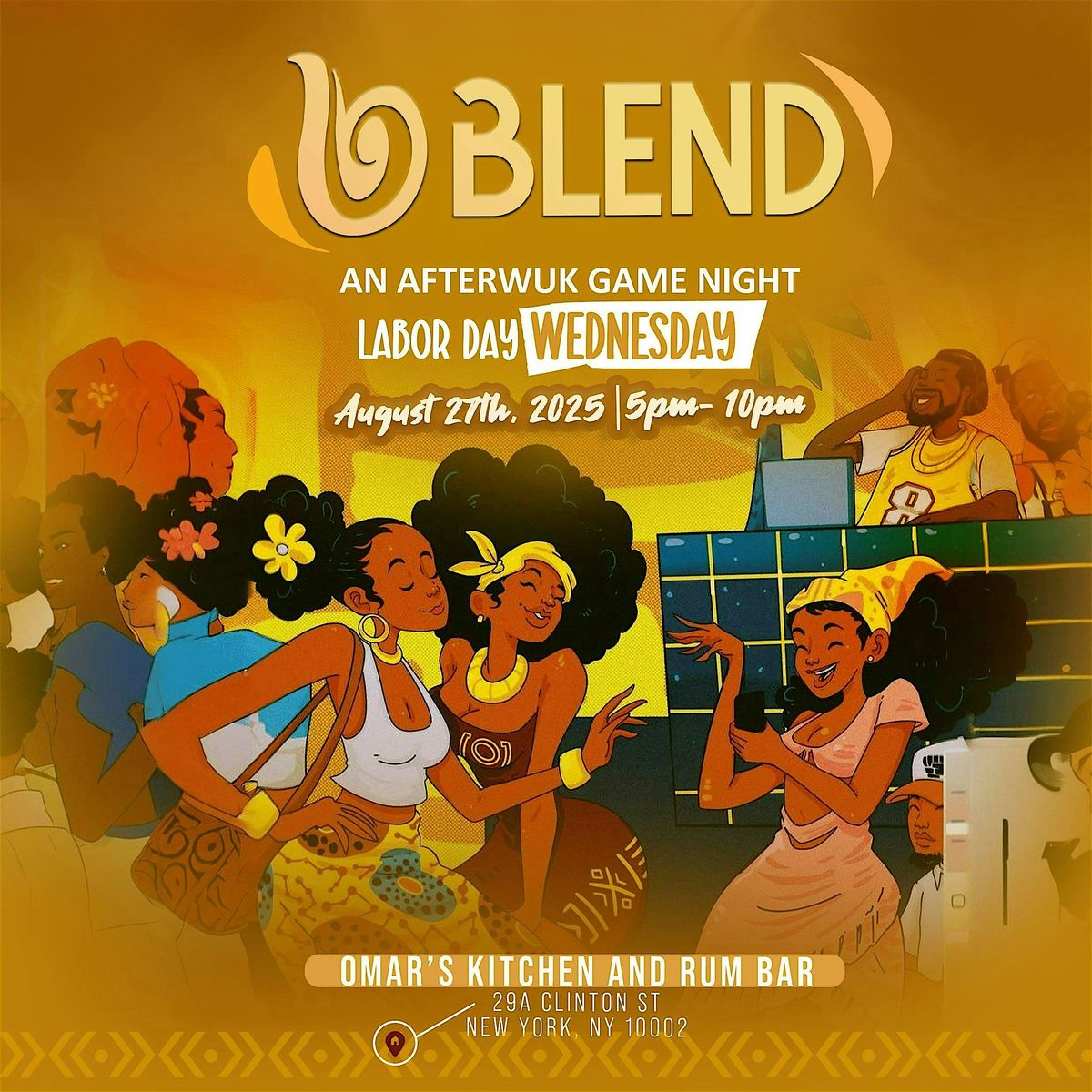 Blend: An Afterwuk Game Night, 27 August | Event in New York | AllEvents