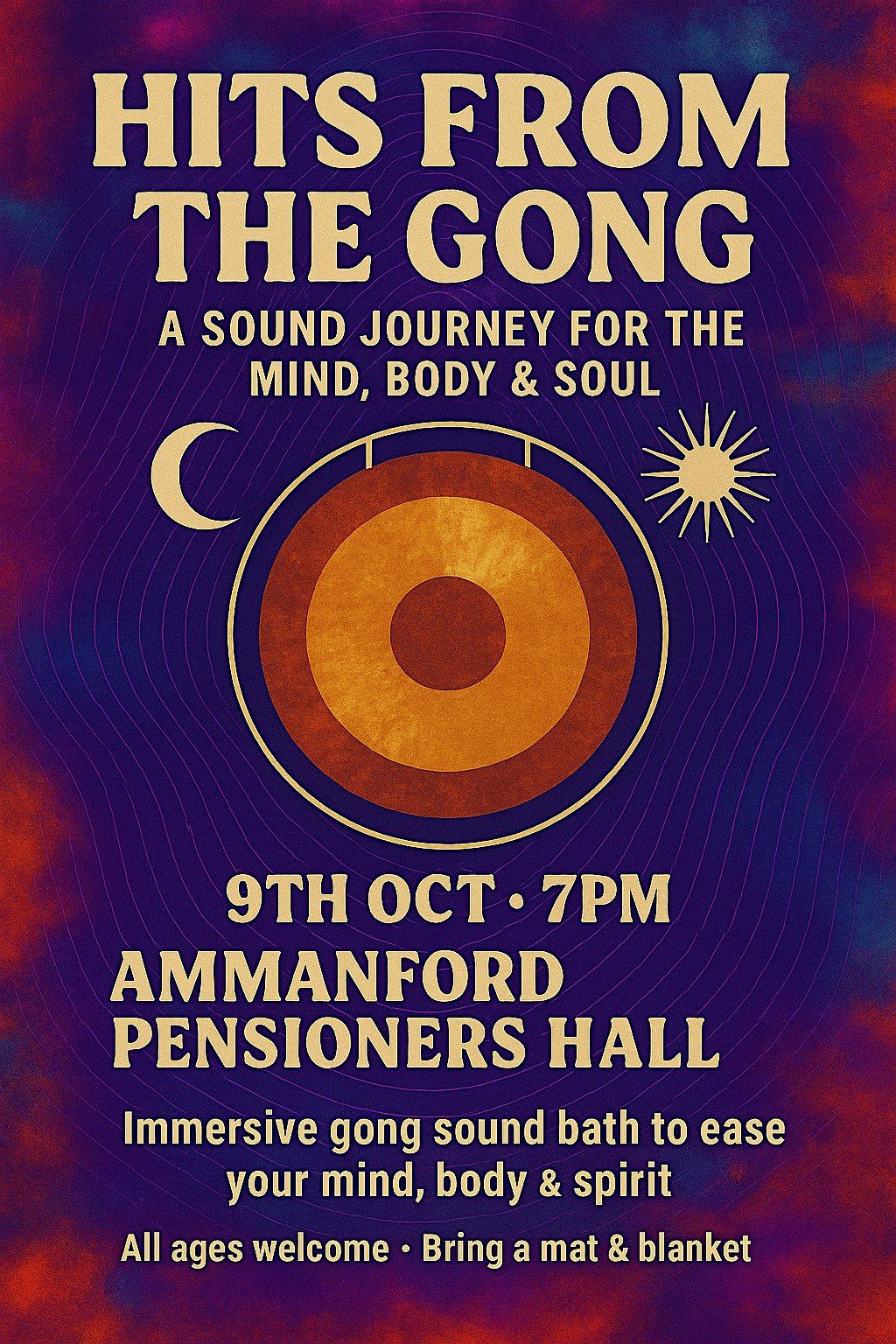 Hits from the Gong : Sound journey, 9 October | Event in Ammanford | AllEvents