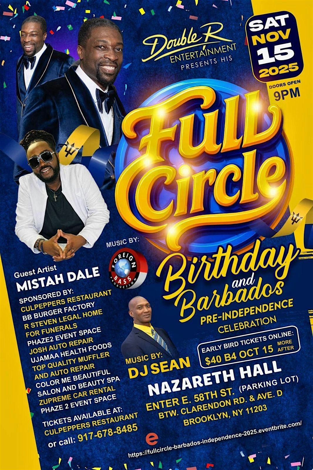 FULL CIRCLE - Barbados Independence Show & Dance, 15 November | Event in Brooklyn | AllEvents
