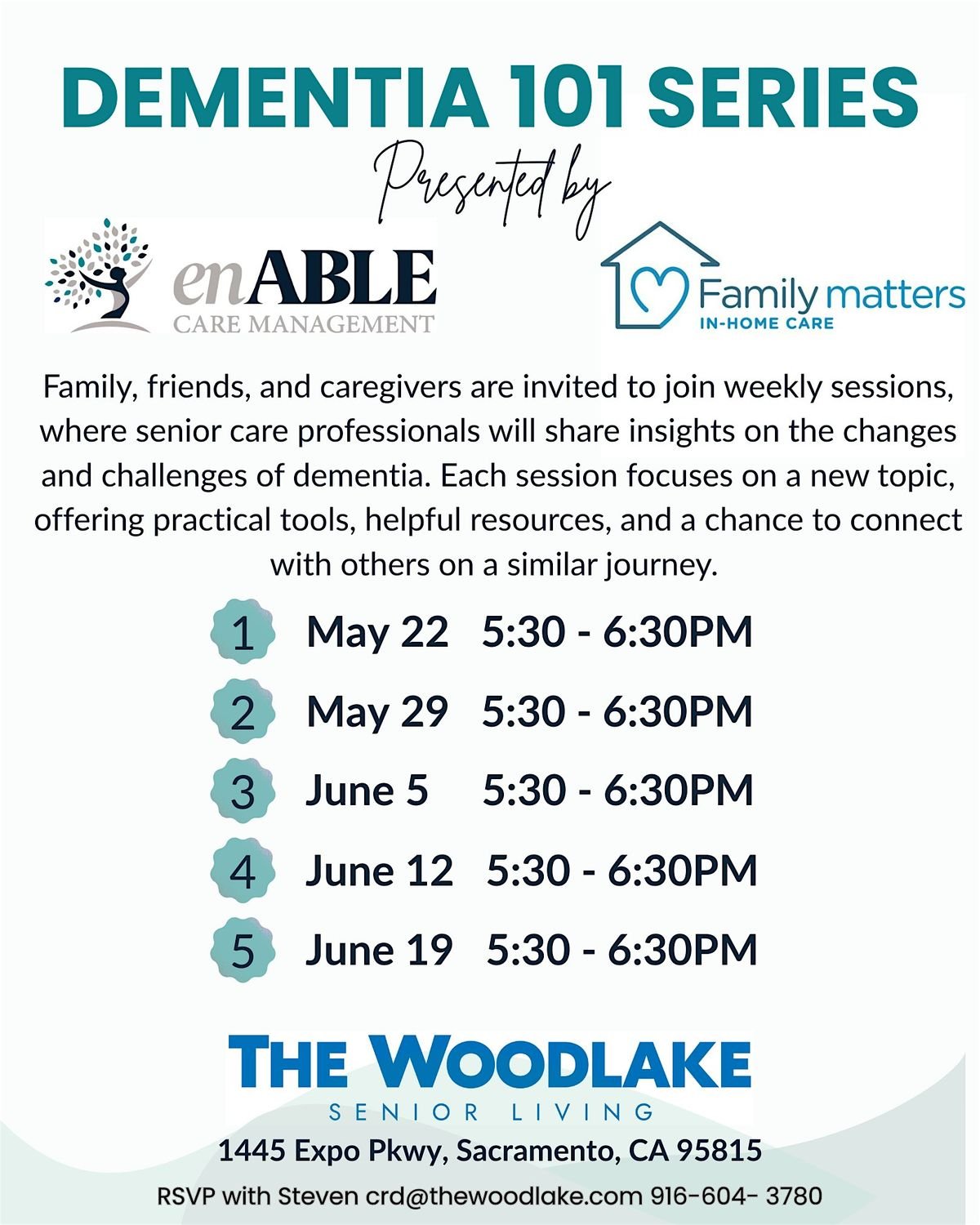 Dementia 101 Series, 22 May | Event in Sacramento | AllEvents