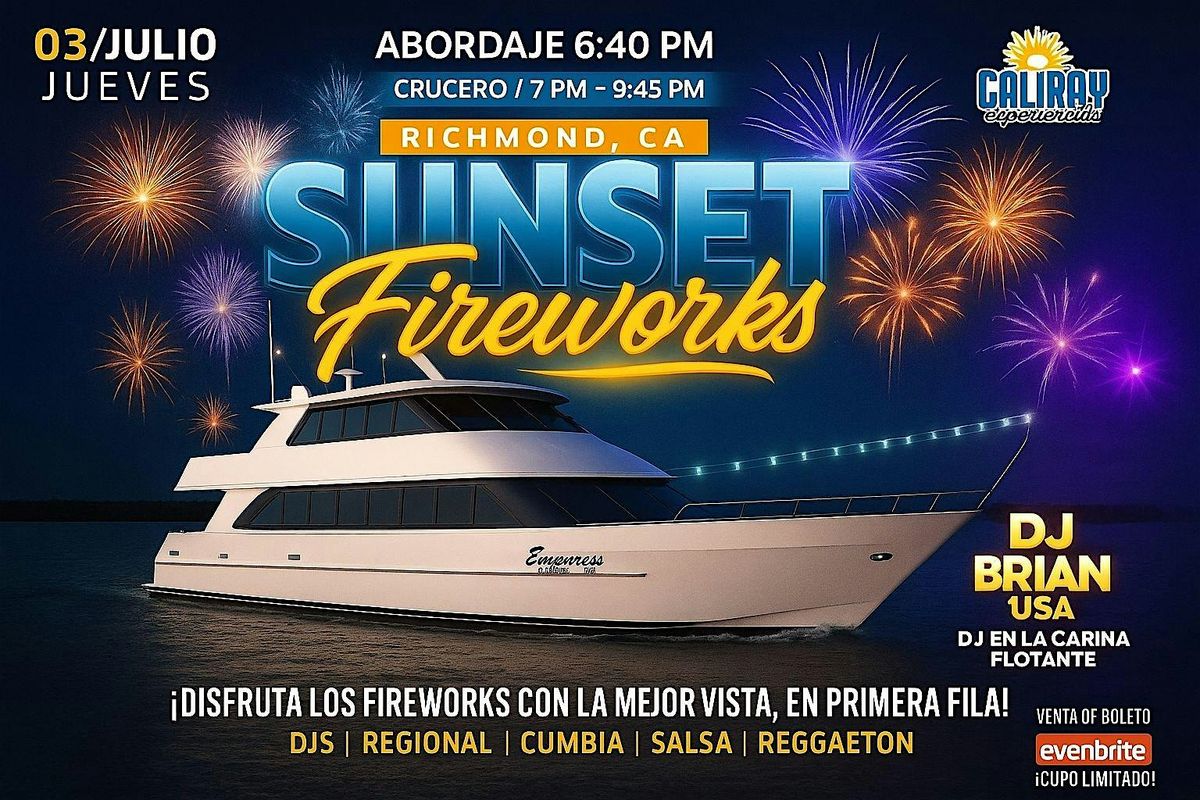SUNSET & FIREWORKS, 3 July | Event in Richmond | AllEvents
