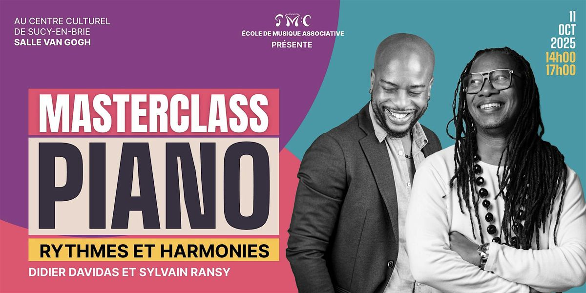 Master Class PIANO - Rythmes et Harmonies - Didier DAVIDAS & Sylvain RANSY, 11 October | Event in Sucy-en-Brie