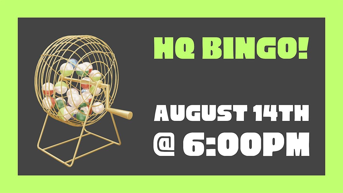 August 14th HQ Bingo!, 14 August | Event in Oregon | AllEvents