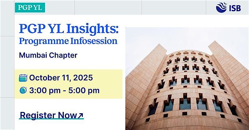 PGP YL Insights: Discover your Path to Next-Gen Leadership, 11 October | Event in Mumbai | AllEvents