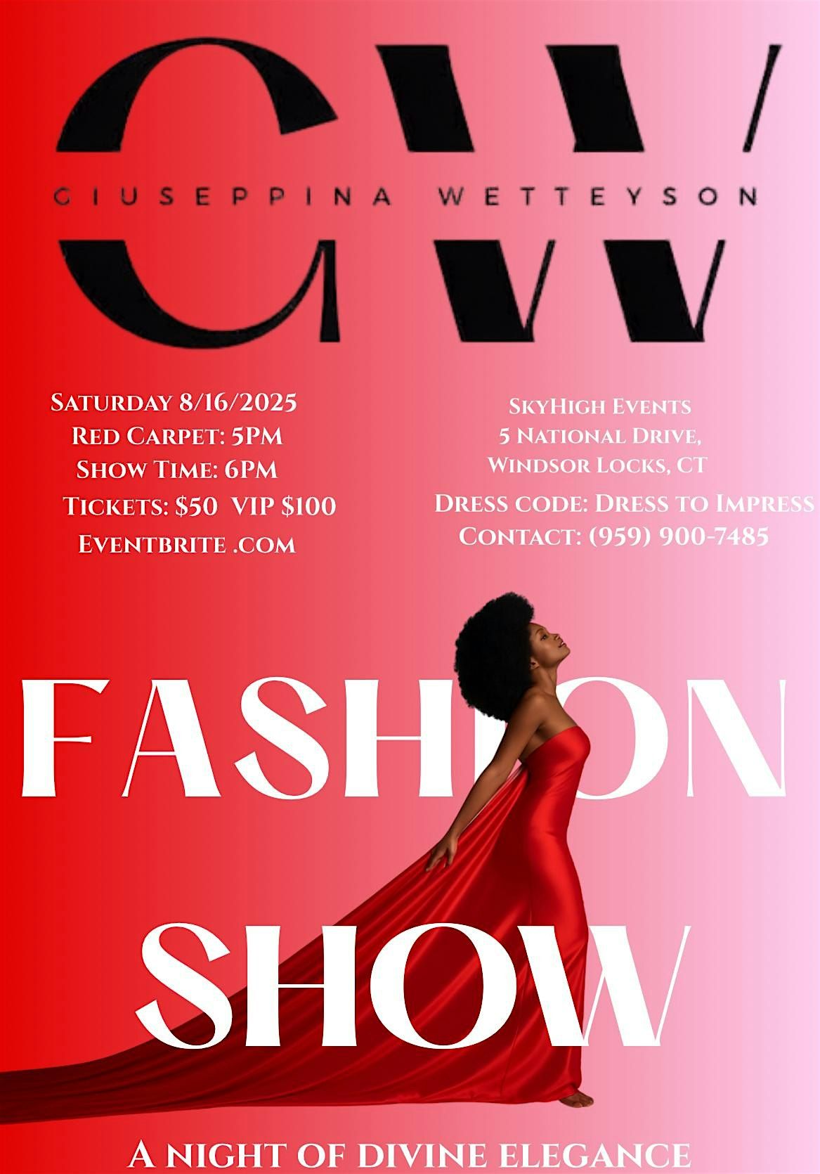 Giuseppina Wetteyson Fashion Show, 16 August | Event in Windsor Locks | AllEvents