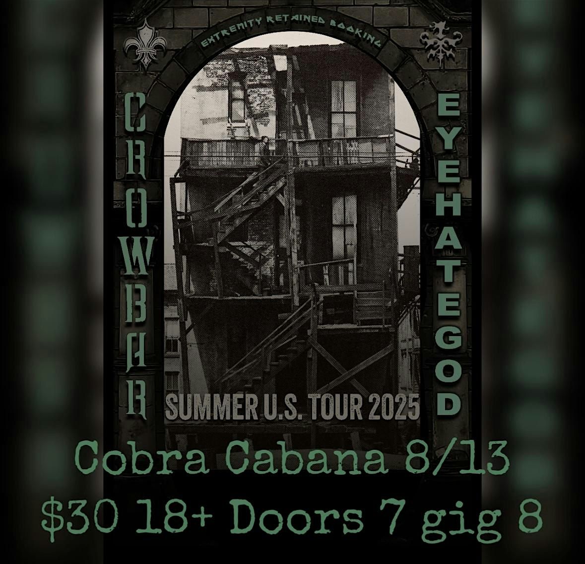 CROWBAR/ EYEHATEGOD @ COBRA CABANA 8/13, 13 August | Event in Richmond | AllEvents