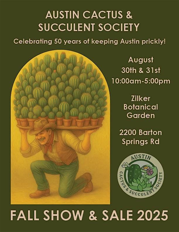 Austin Cactus & Succulent Society 2025 Fall Show & Sale, 30 August | Event in Austin | AllEvents