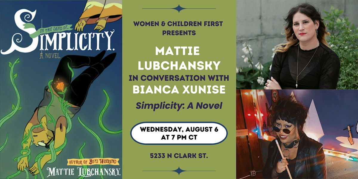 Simplicity: A Graphic Novel by Mattie Lubchansky, 6 August | Event in Chicago | AllEvents