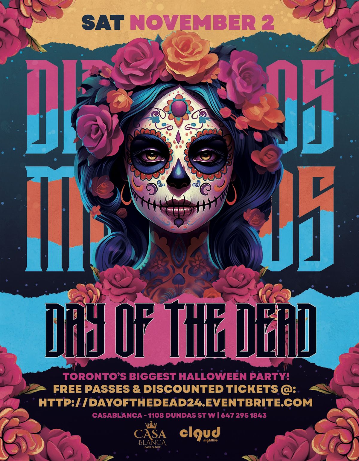 DAY OF THE DEAD @ CASABLANCA | SUN NOV 2 | 17+ & FREE ENTRY, 2 November | Event in Toronto | AllEvents