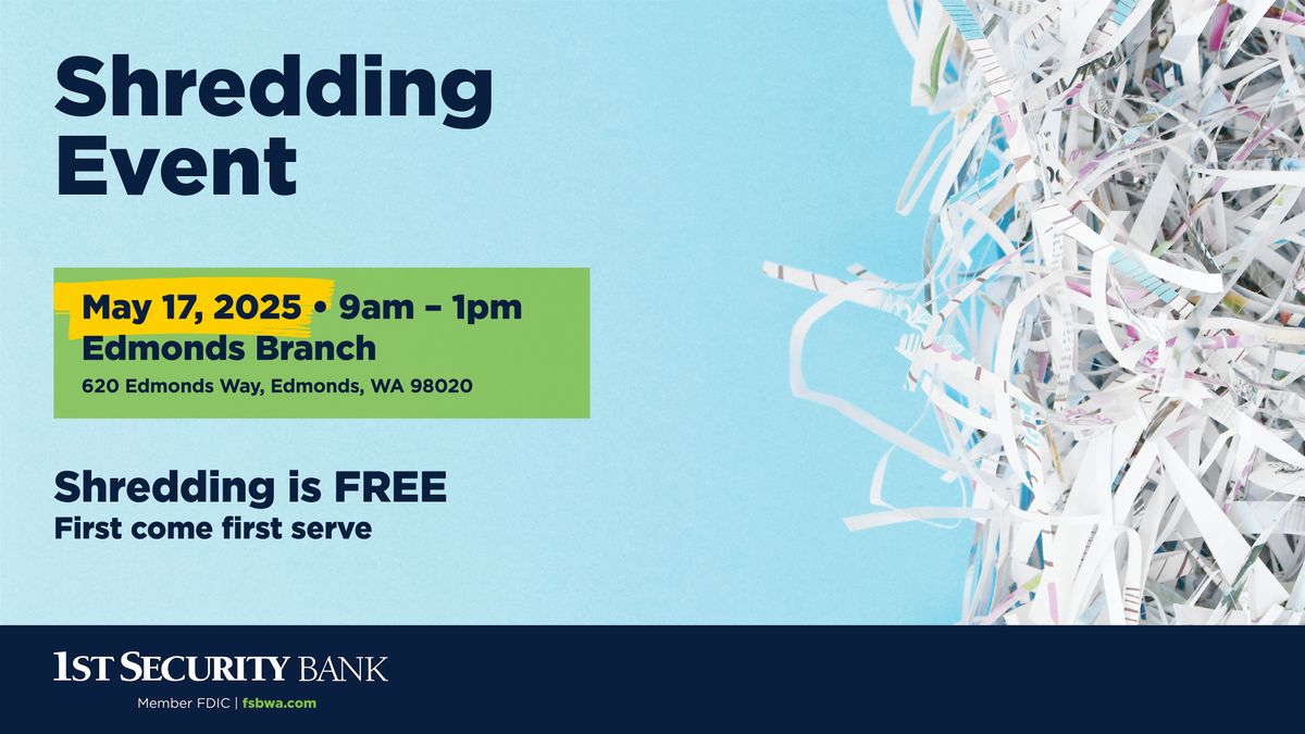 Edmonds Shredding Event, 17 May | Event in Edmonds | AllEvents