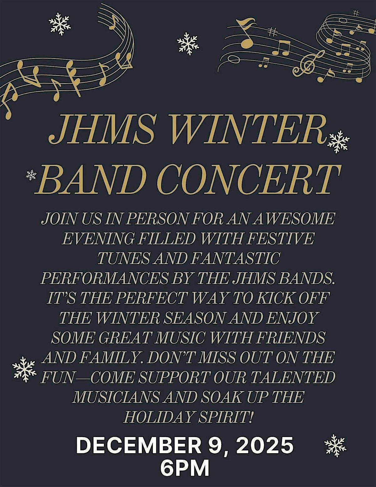 JHMS Band Winter Concert, 9 December | Event in St. Petersburg | AllEvents