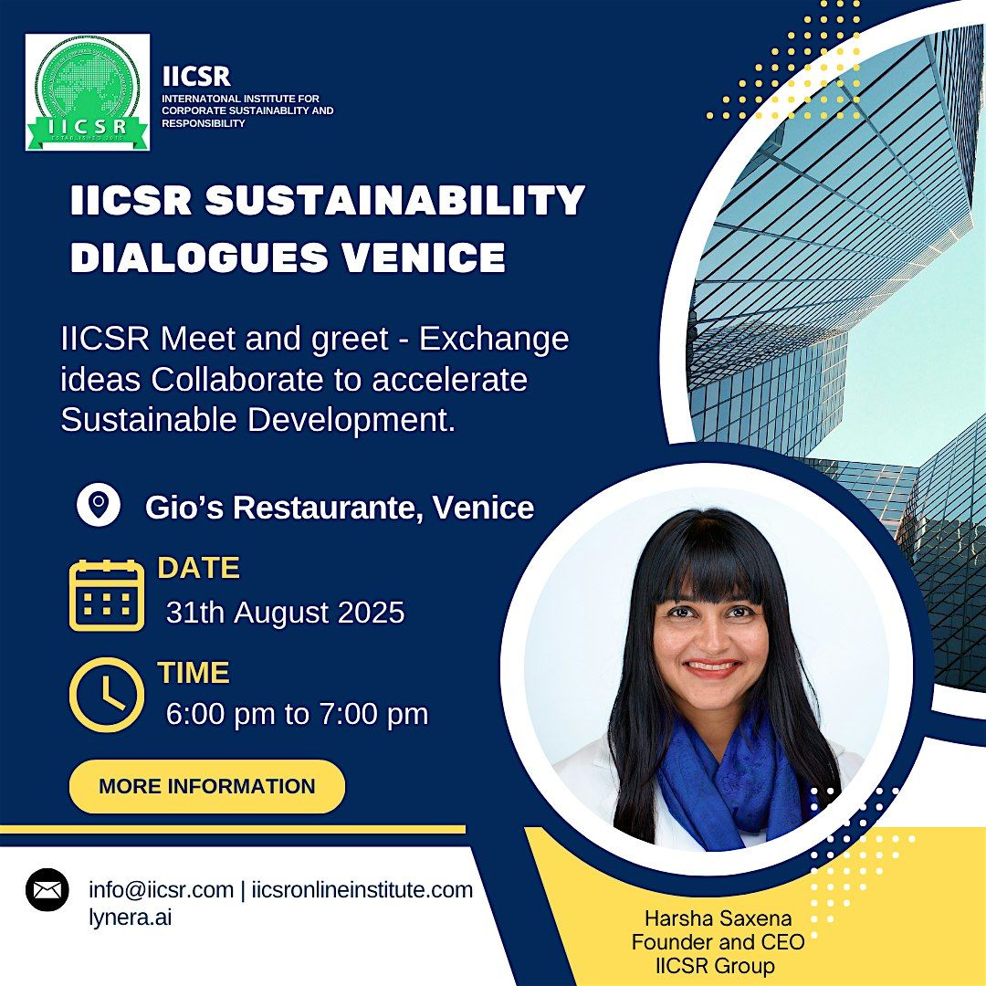 IICSR Sustainability Dialogues – Venice, 31 August | Event in Venezia | AllEvents