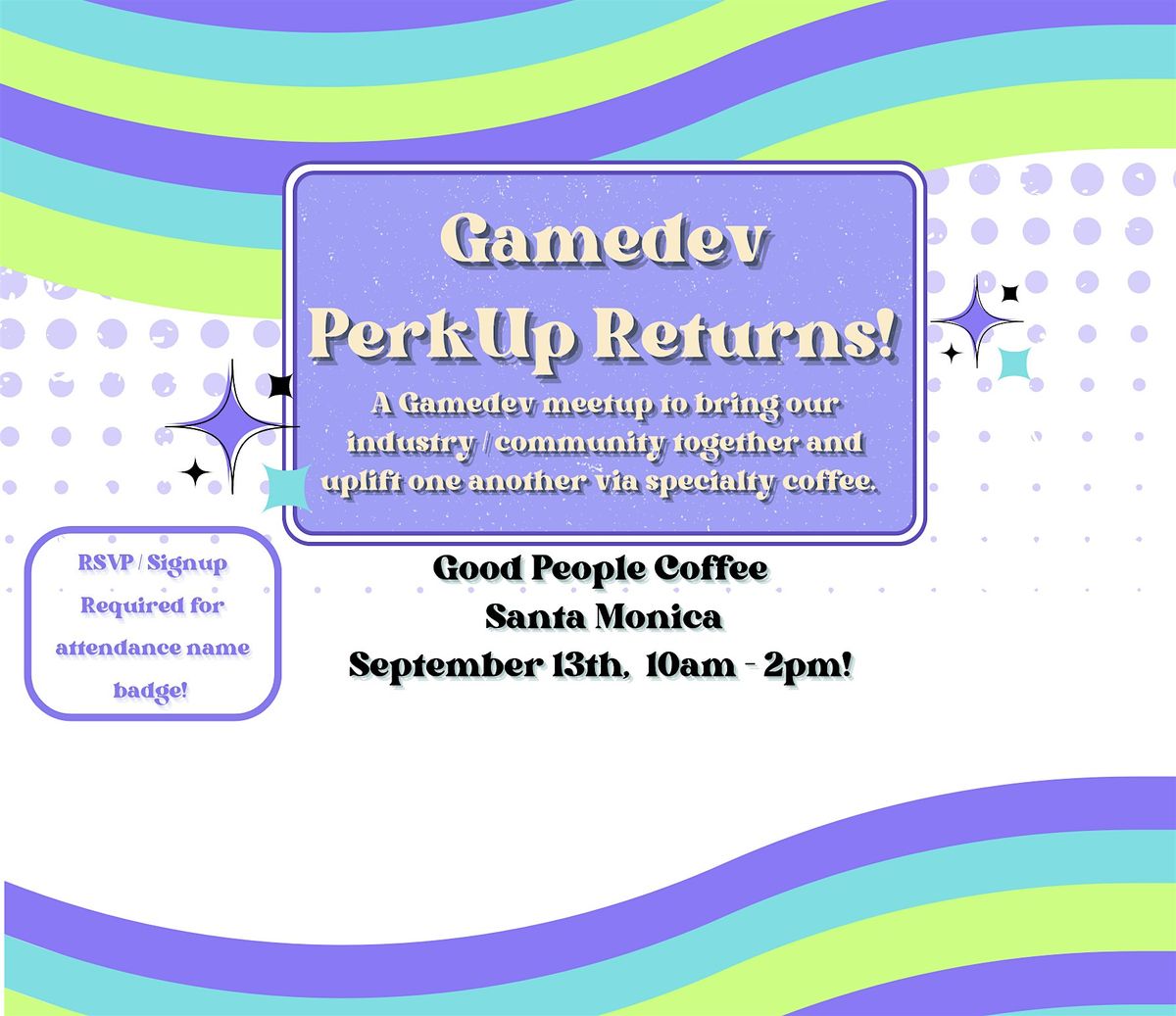 Gamedev PerkUp - September Event 2025, 13 September | Event in Los Angeles | AllEvents