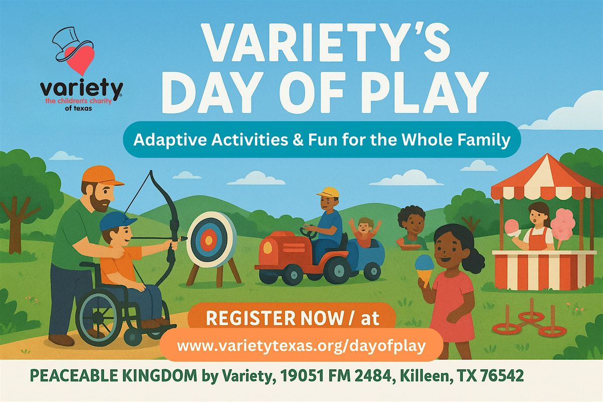 Variety's Day of Play at Peaceable Kingdom, 20 September | Event in Killeen | AllEvents