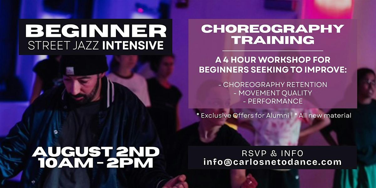 Beginner Street Jazz Intensive with Carlos Neto (NYC), 2 August | Event in New York | AllEvents