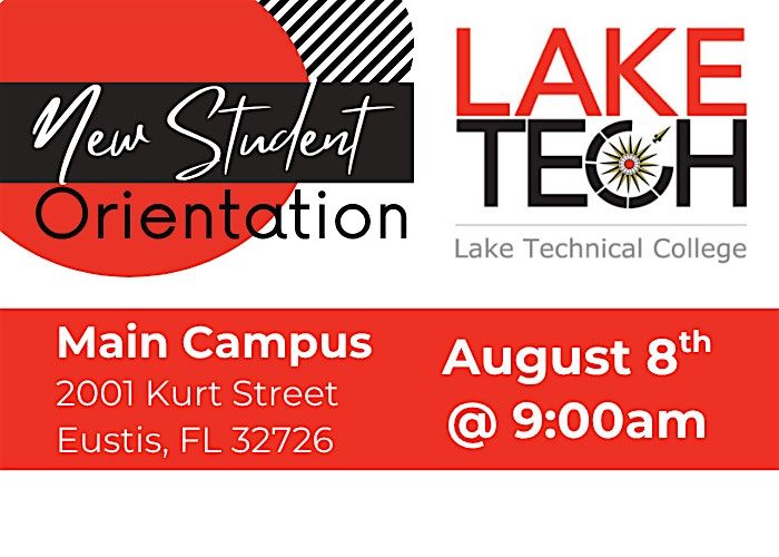 New Student Orientation - August 8th @ 9:00am, 8 August | Event in Eustis | AllEvents