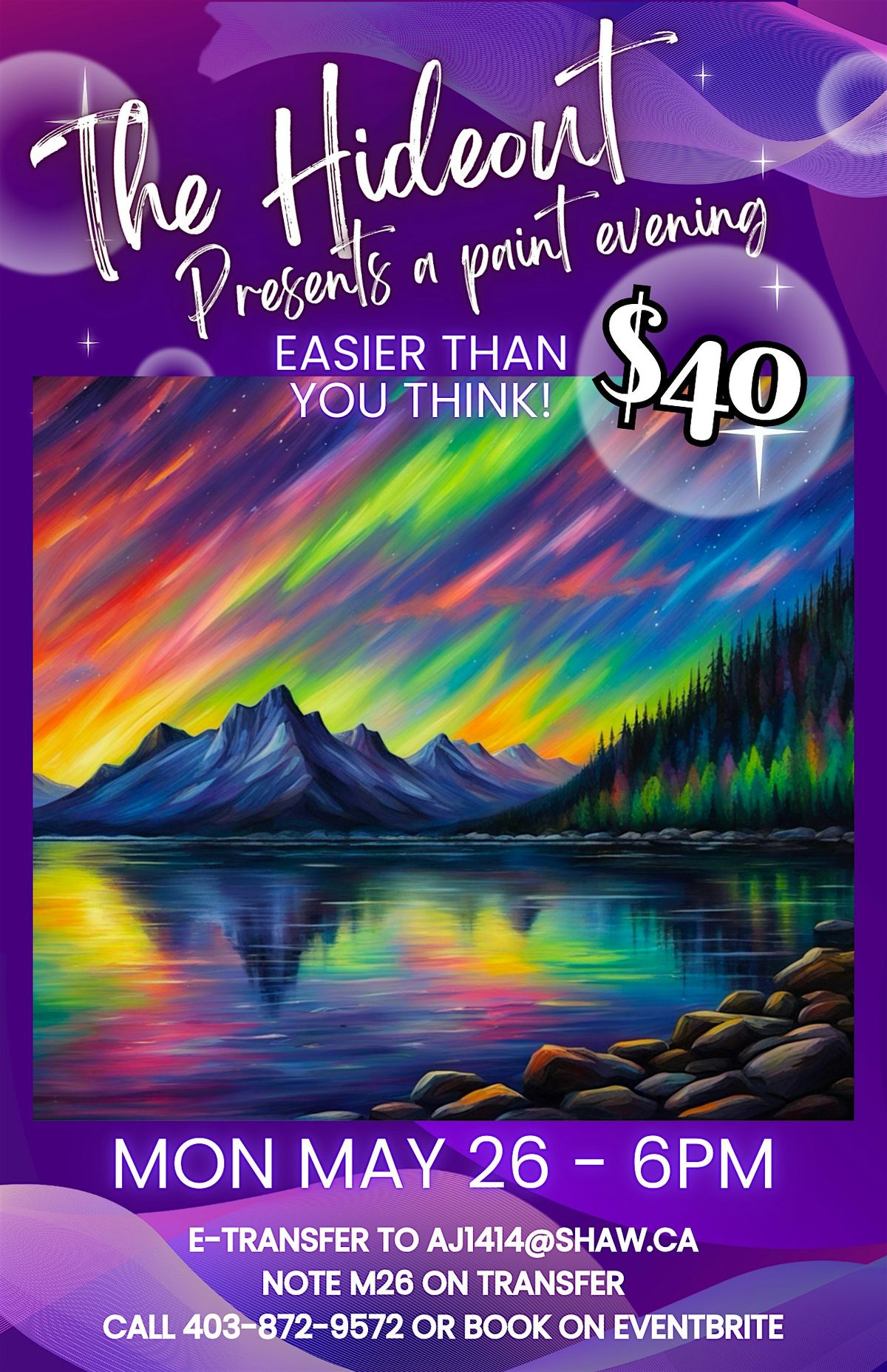 The Hideout Paint Evening, 26 May | Event in Red Deer | AllEvents