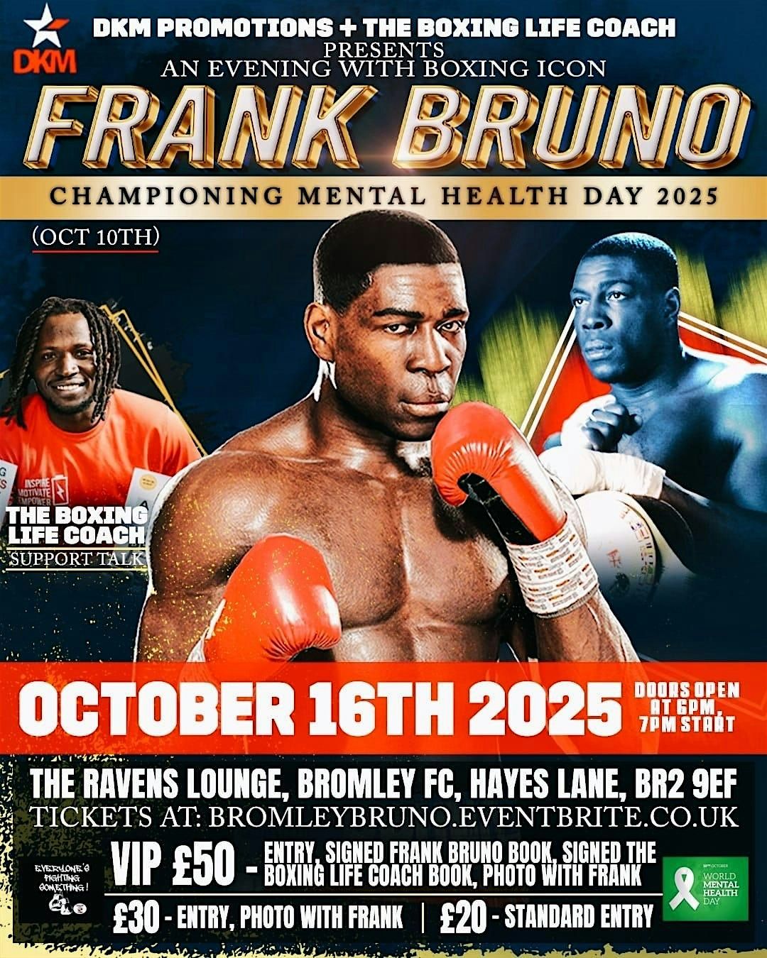 An evening with Frank Bruno On, 16 October | Event in Bromley | AllEvents