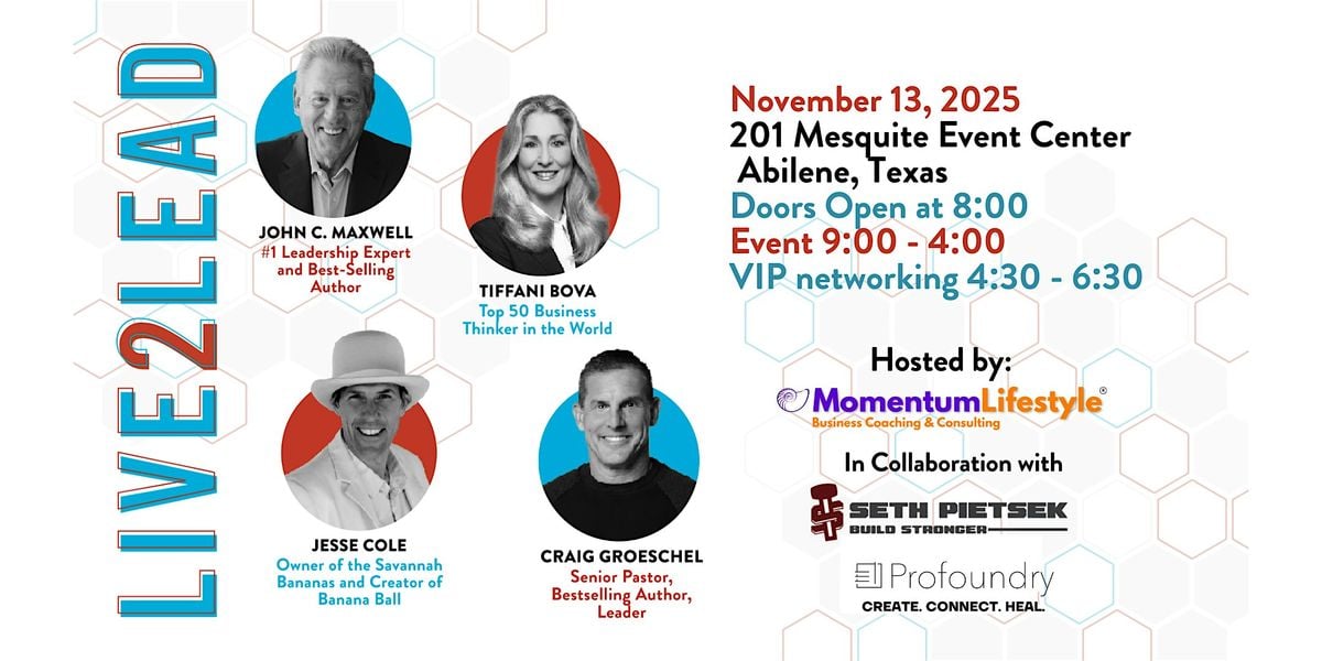 Live2Lead Abilene, 13 November | Event in Abilene | AllEvents