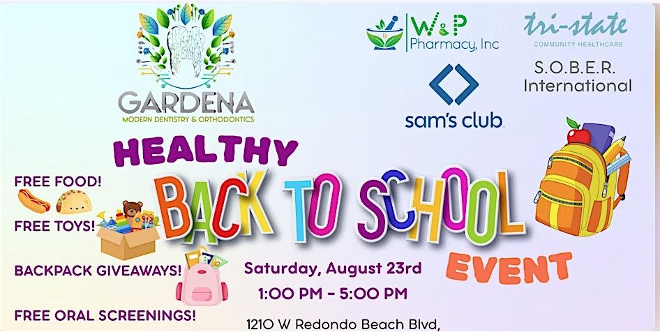 ***** Venders Wanted ***FREE Community Health Fair backpack giveaway, 23 August | Event in Gardena | AllEvents