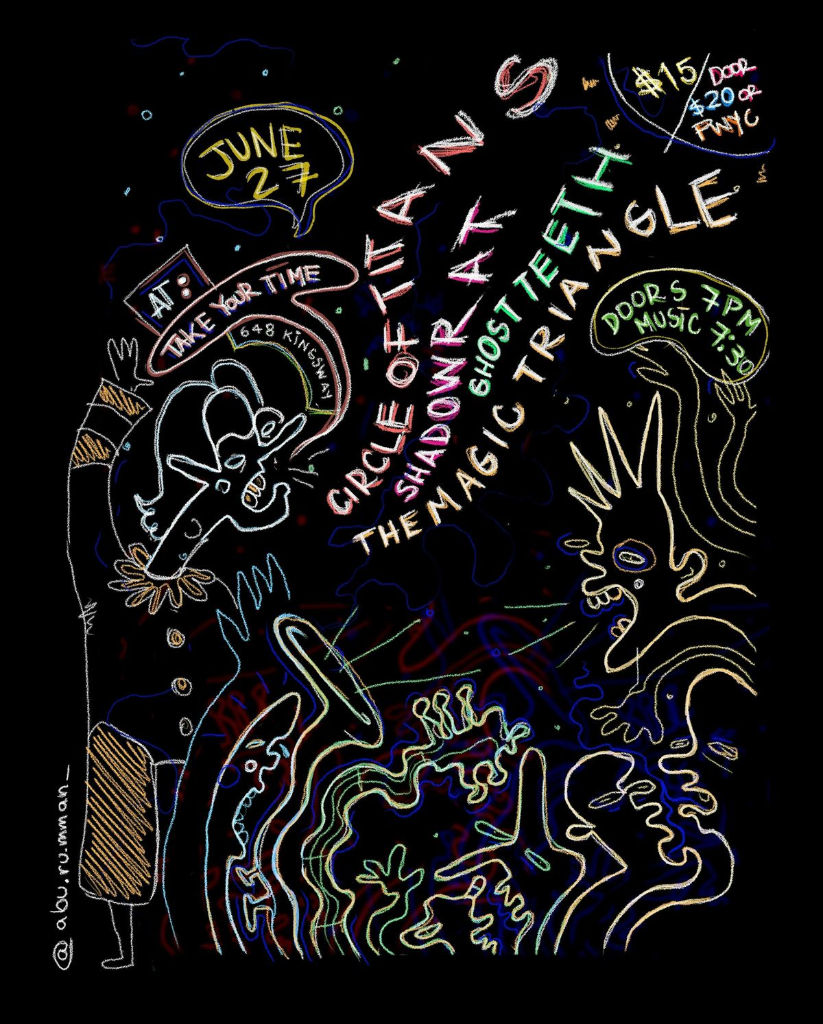 Circle of Titans, ShadowRat, Ghost Teeth, The Magic Triangle - Take ur Time, 27 June | Event in Vancouver