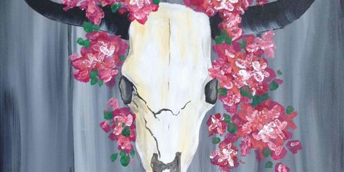 Floral Texas Cow Skull - Paint and Sip by Classpop!™, 28 June | Event in Pasadena | AllEvents