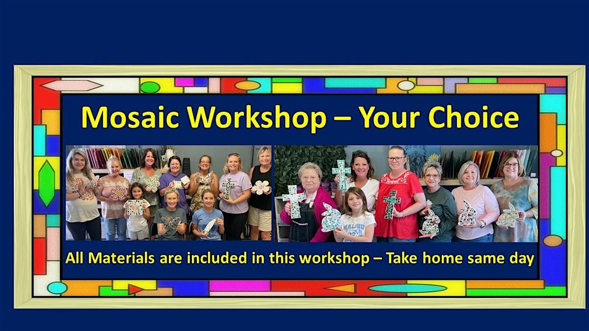 Mosaic Workshop - Your Choice of Pattern (Ages 6+), 17 May | Event in Bartlesville | AllEvents