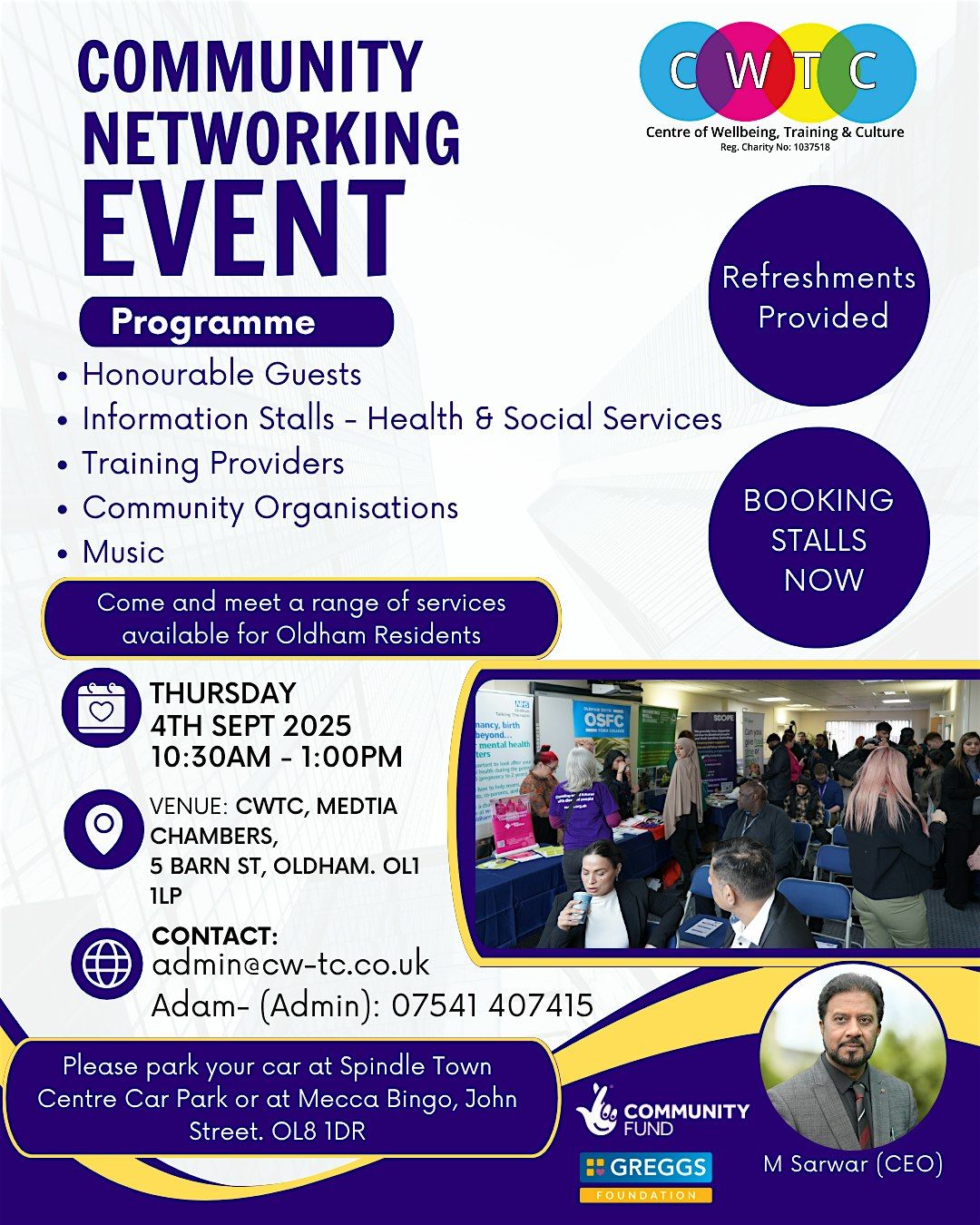 CWTC Community Networking Event, 6 November | Event in Oldham | AllEvents