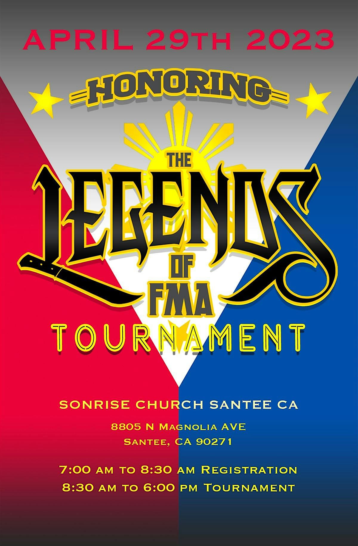 4th Annual Honoring the Legends of FMA Tournament, 18 October | Event in Chula Vista | AllEvents