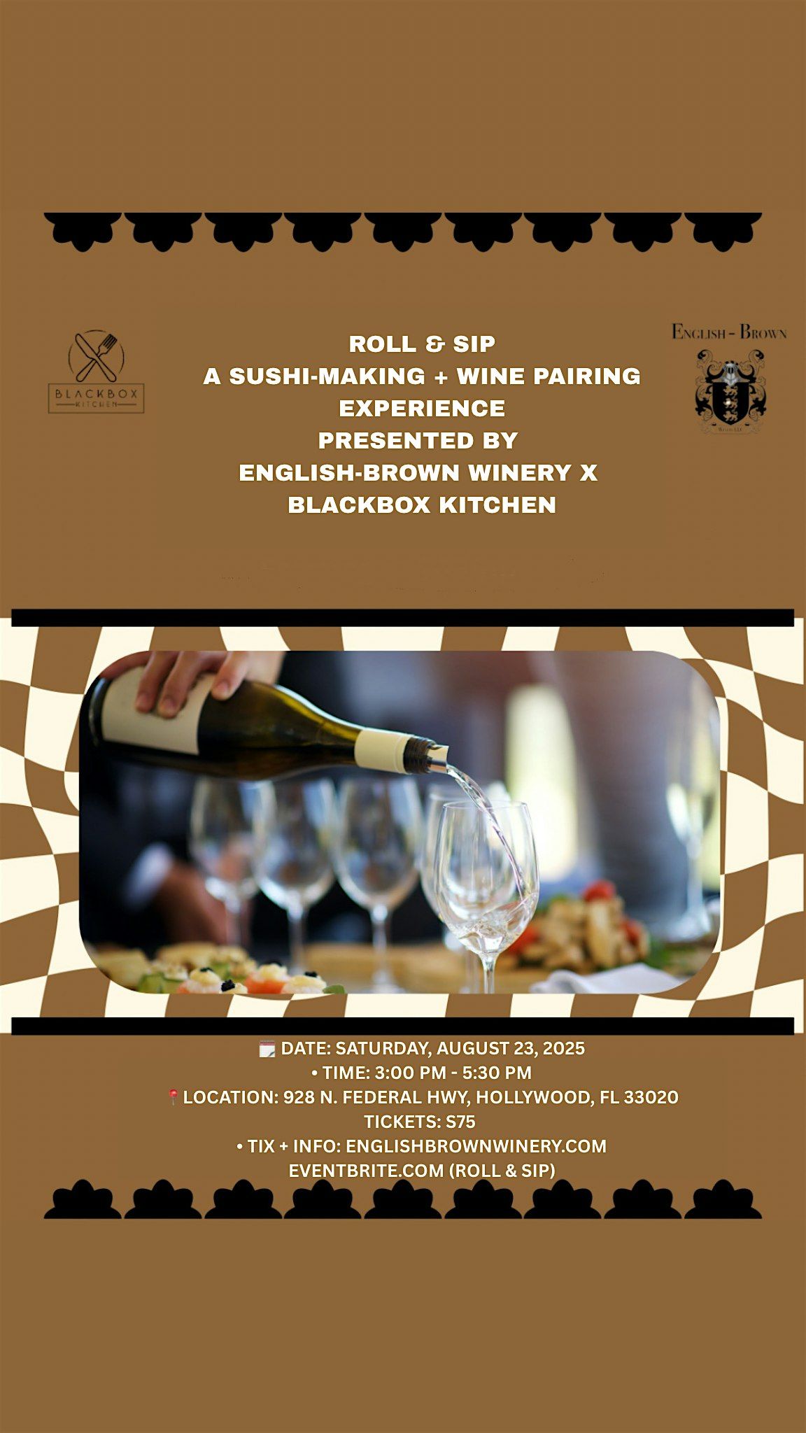 Roll & Sip, 23 August | Event in Hollywood | AllEvents