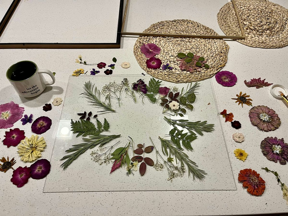 Wine and Pressed Floral Frame Workshop (BYOB), 27 June | Event in Plainfield | AllEvents