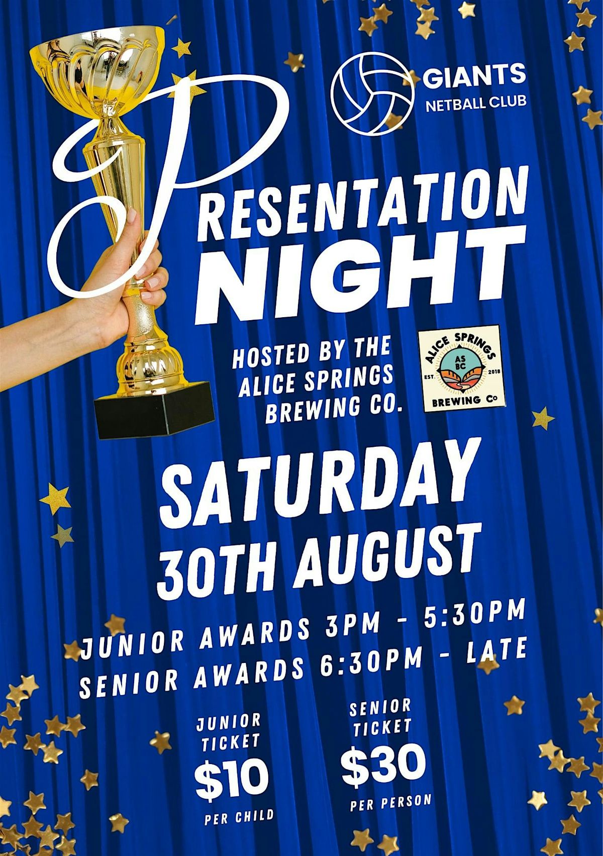 Giants Netball U17 + Senior Presentation 2025, 30 August | Event in Ross | AllEvents