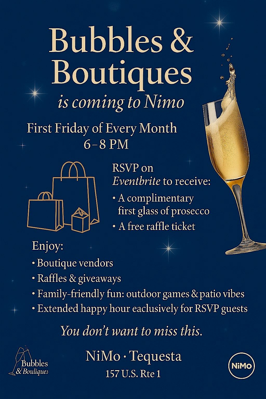Bubbles & Boutiques:  Fall Into Style Edition !, 5 September | Event in Tequesta | AllEvents