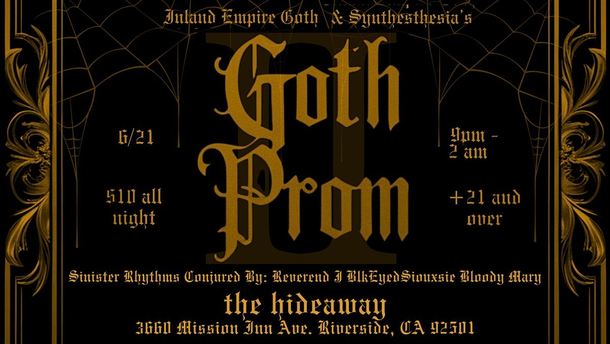 ️ GOTH PROM ️2025, 21 June | Event in Riverside | AllEvents
