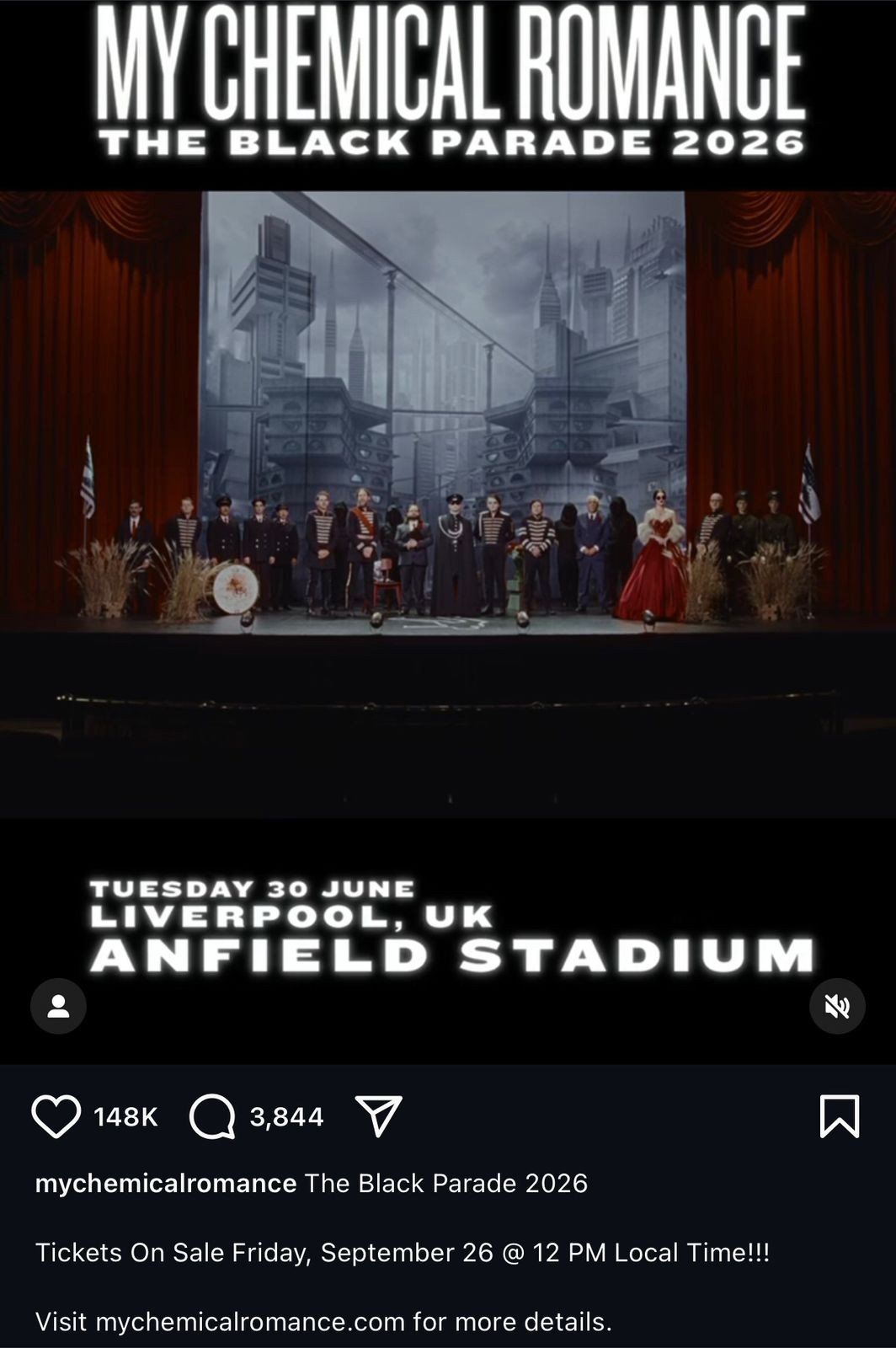 My Chemical Romance Madrid Tickets, 18 July | Event in Madrid | AllEvents