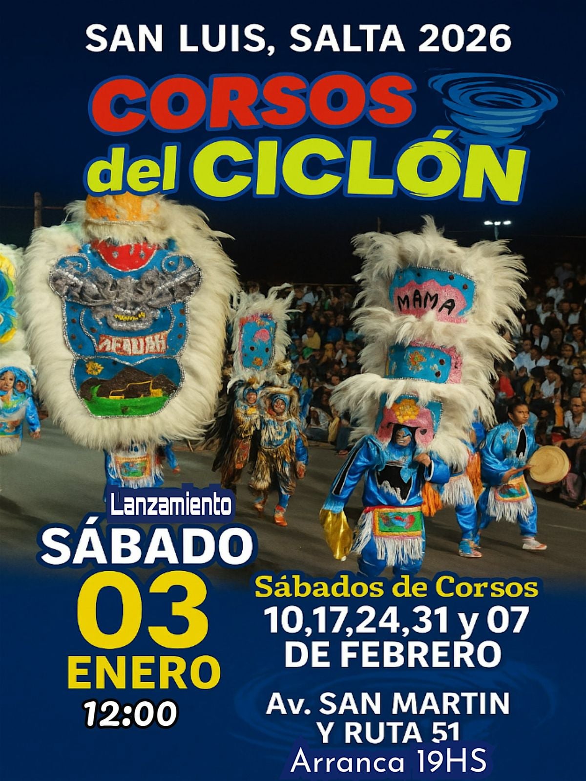 Corsos del Ciclón San Luis Salta 2026