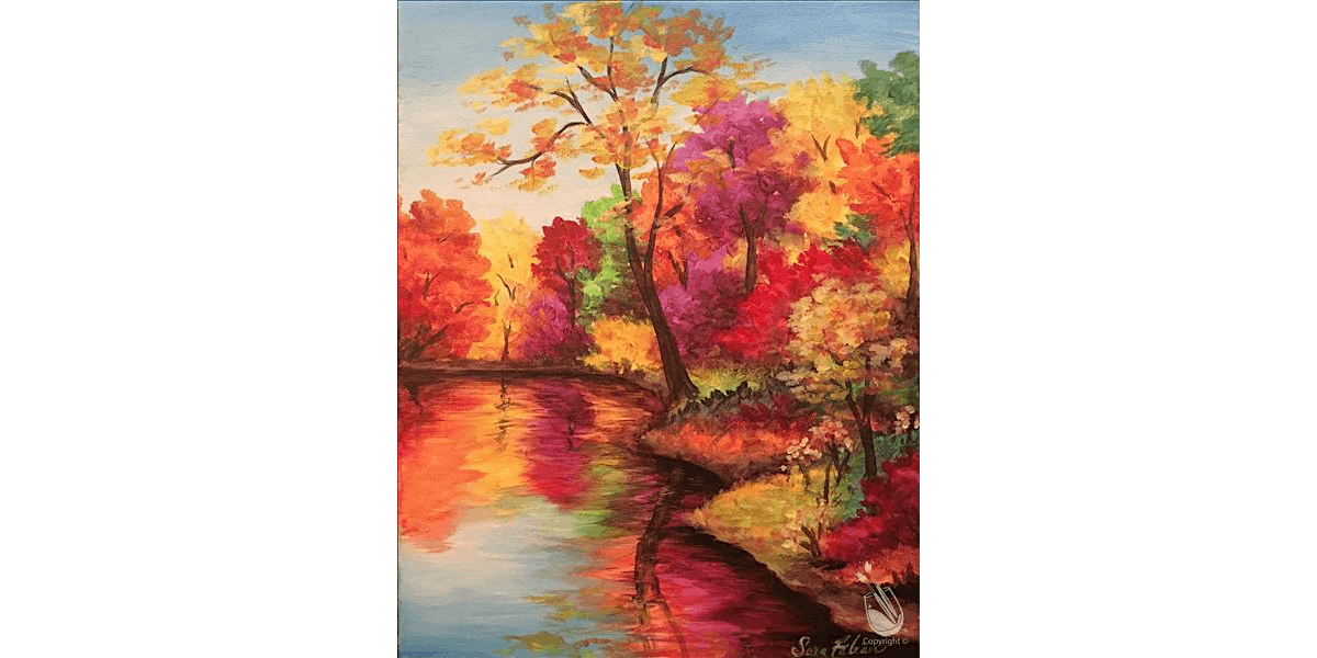 The Still Waters and Autumn Leaves - Paint and Sip in San Antonio | Classpop!™, 29 October | Event in San Antonio