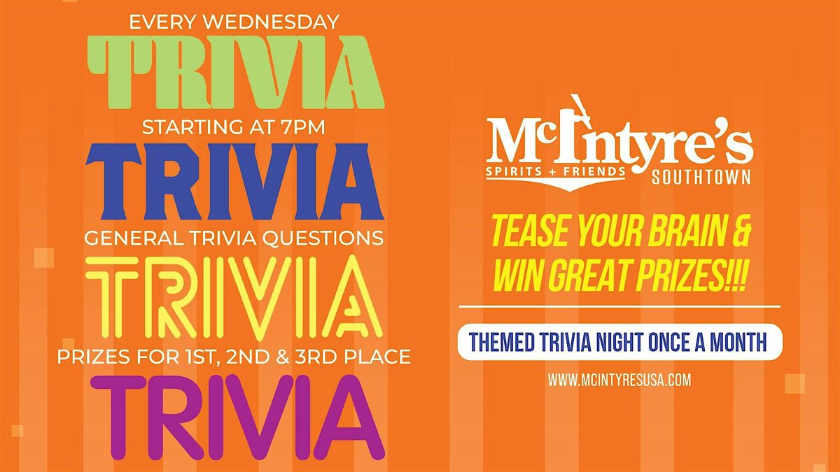 General Trivia Wednesdays @ McIntyre's Southtown | Event in San Antonio | AllEvents