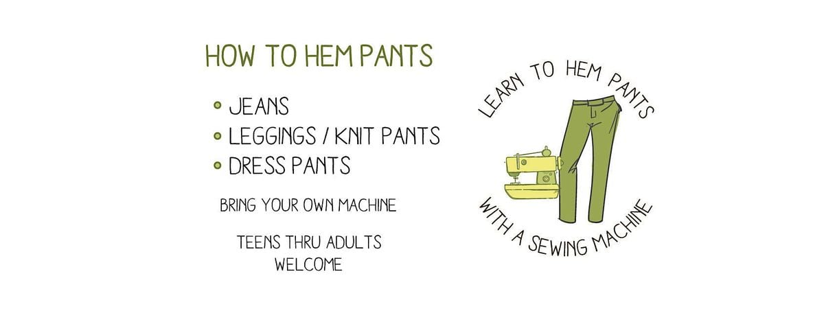 How to Hem Pants Class at The Ivy Green Creative, 13 September | Event in Washington | AllEvents