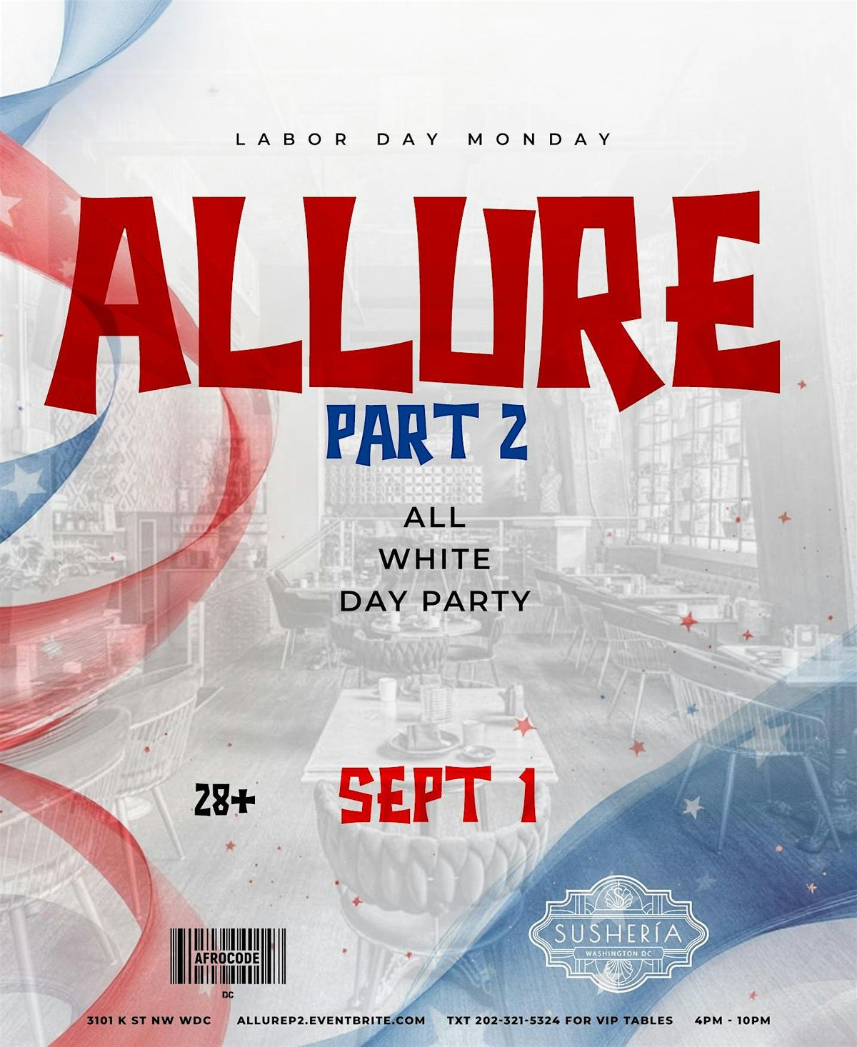 ALLURE The Remix - ALL WHITE DAY PARTY  [Strictly 28+ ] Mon Sept 1, 1 September | Event in Washington | AllEvents