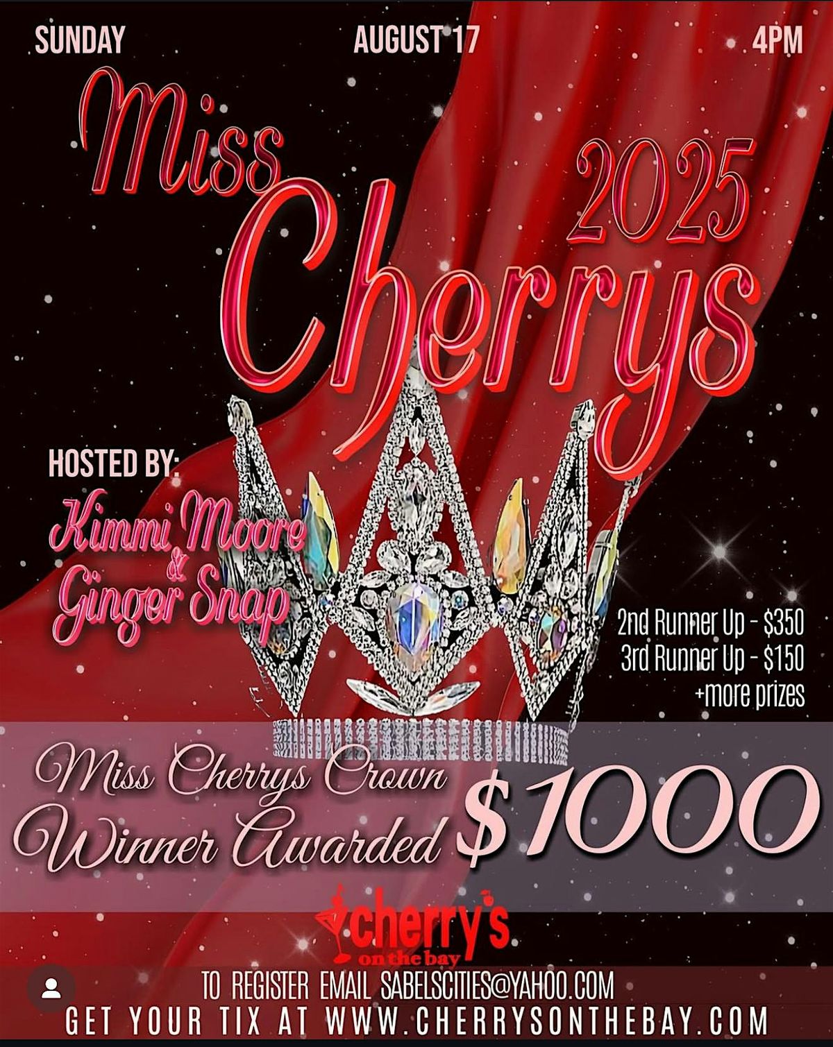 Miss Cherrys 2025!, 17 August | Event in Fire Island | AllEvents